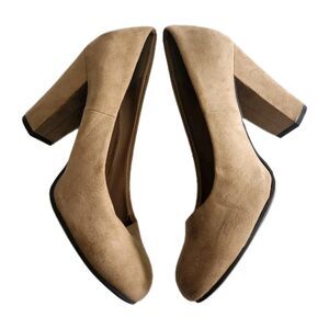 Chinese Laundry Classic Tan Suede Pump Block Office Minimalist Heel  Women SZ 8